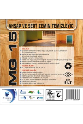 MG 15 Ahşap ve Sert Zemin Temizleme Ürünü 5 Litre