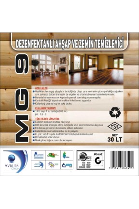 MG 9 Dezenfektenlı Ahşap ve Sert Zemin Tem.Ürünü 30 Litre