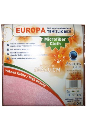 MicroFiber  Temizlik Bezi 40*40 Pembe