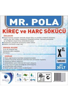 MR.POLA Kireç ve Harç Sökücü 30 Litre