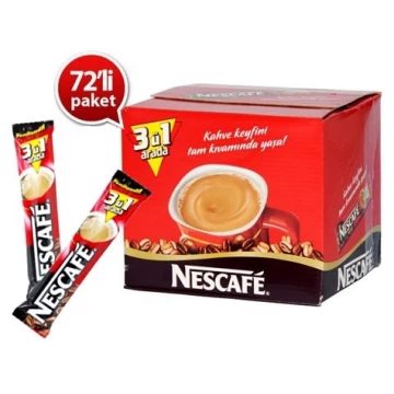 Nescafe 3'ü 1 Arada 17.5 gr 144'lü Paket Nescafe 3'ü 1 Arada 17.5 gr 144'lü Paket