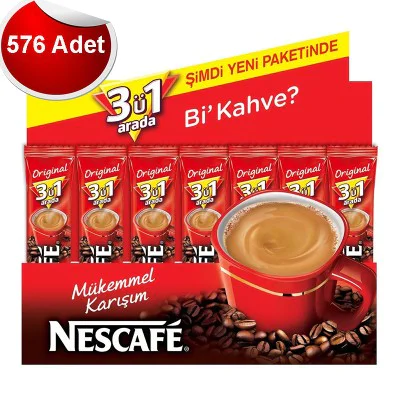 Nescafe 3ü 1 Arada 17.5 gr 576lı Paket