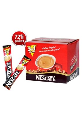 Nescafe 3'ü 1 Arada 17.5 gr 72'li Paket Nescafe 3'ü 1 Arada 17.5 gr 72'li Paket