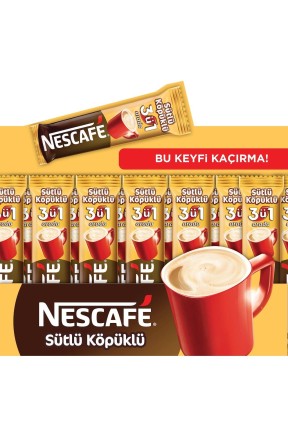 Nescafe 3'ü 1 Arada Sütlü Köpüklü 17.4 gr 72 Li Paket Nescafe 3'ü 1 Arada Sütlü Köpüklü 17.4 gr 72 Li Paket
