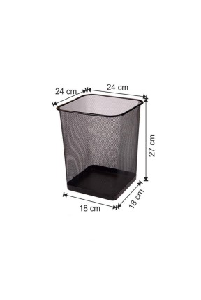 Ofis Tipi Çöp Kare Fileli 12 Litre