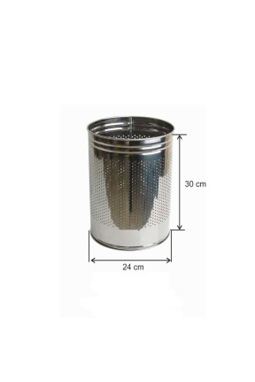 Ofis Tipi Çöp Kovası Delikli 13 Litre Paslanmaz