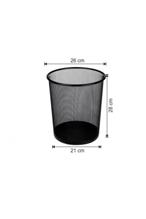 Ofis Tipi Çöp Kovası Konik Tip Fileli 12 Litre