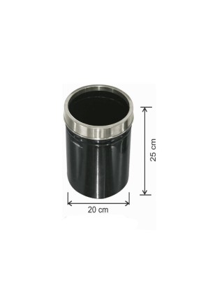 Ofis Tipi Çöp Kovası Paslanmaz Çemberli Boyalı 8 Litre 