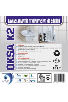 OKSA K2 Fayans Temizleyici ve Kireç Sökücü 10 Litre