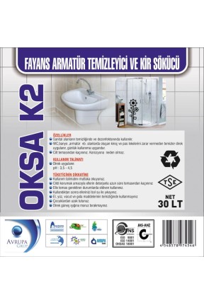 OKSA K2 Fayans Temizleyici ve Kireç Sökücü 30 Litre