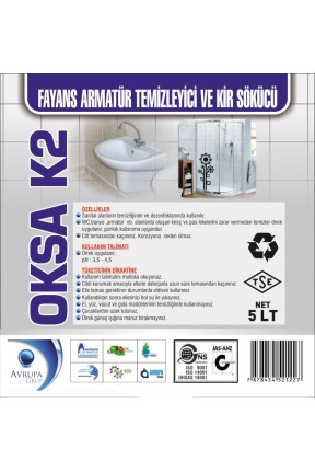 OKSA K2 Fayans Temizleyici ve Kireç Sökücü 5 Litre