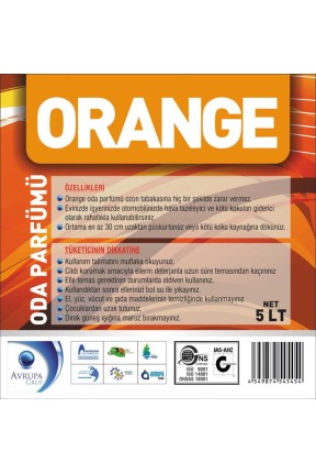 ORANGE Kötü Kokuları Gideren Hava Şartlandırıcı 5 Litre