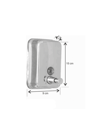 Paslanmaz Sıvı Sabunluk Dikey 500ml Mat