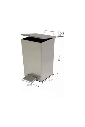 Pedallı Amortisörlü Çöp Kovası 79 Litre