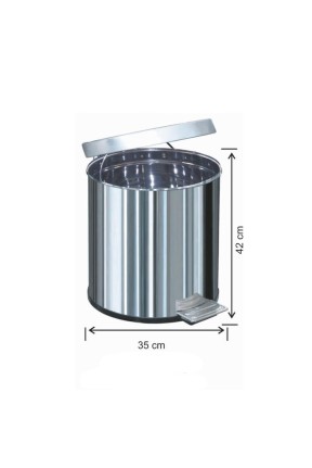 Pedallı Çöp Kovası Su Sızdırmaz İç Kovalı Paslanmaz 40 Litre 