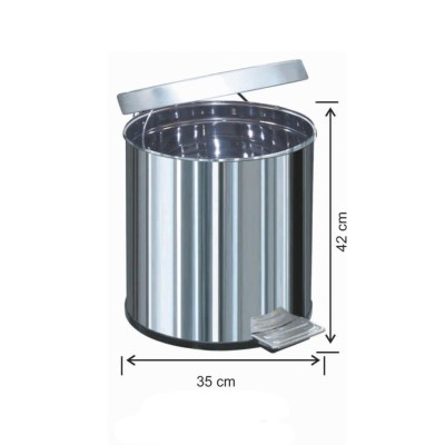 Pedallı Çöp Kovası Su Sızdırmaz İç Kovalı Paslanmaz 40 Litre Pedallı Çöp Kovası Su Sızdırmaz İç Kovalı Paslanmaz 40 Litre