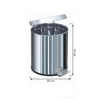 Pedallı Çöp Kovası Su Sızdırmaz İç Kovalı Paslanmaz 50 Litre Pedallı Çöp Kovası Su Sızdırmaz İç Kovalı Paslanmaz 50 Litre
