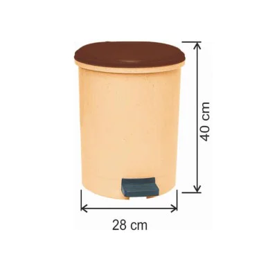 Pedallı Plastik Çöp Kovası Yuvarlak 25 Litre