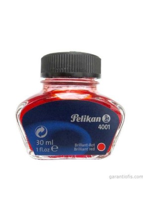 Pelikan 4001 Yazı Mürekkebi Kırmızı 30 ml 