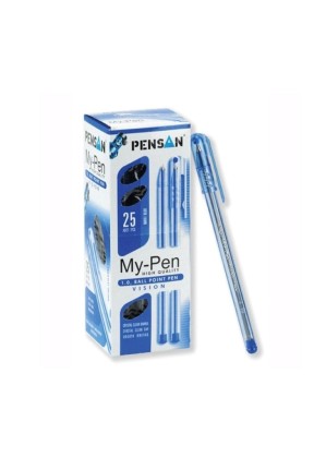 Pensan My-Pen Tükenmez Kalem 1mm Mavi 25 Li Paket