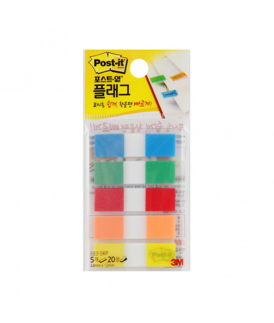 Post-it® 683-5KP Yapışkanlı Not Kağıdı İndex 5 Renk 20 Yaprak