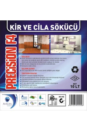 PRECİSİON F4 Kir ve Cila Sökücü 10 Litre