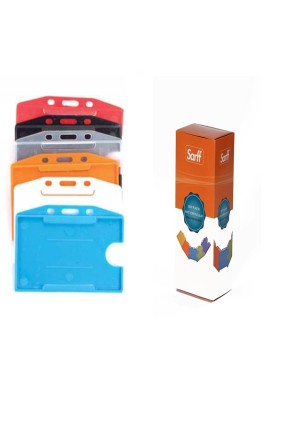 Sarff Sert Plastik Kart Muhafaza Yatay 50 Li Beyaz