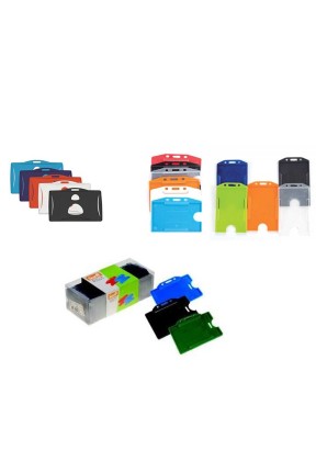 Sarff Sert Plastik Kart Muhafaza Yatay 50 Li Siyah