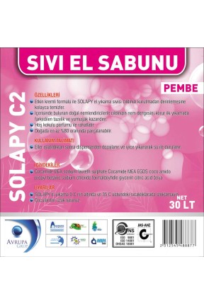 Solapy C2 Sedefli Parfümlü El Yıkama Sıvısı 30 Litre