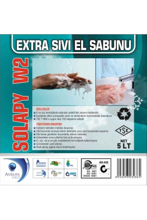 Solapy W2 Sedefli Parfümlü El Yıkama Sıvısı Ekstra 5 Litre