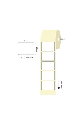 Tanex 60x25mm Eco Termal Etiket 1 Li 40mm Çap 1000 Li Tanex 60x25mm Eco Termal Etiket 1 Li 40mm Çap 1000 Li