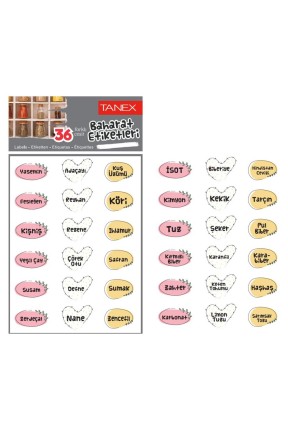 Tanex Baharat Etiketi Opak 32x22 mm 