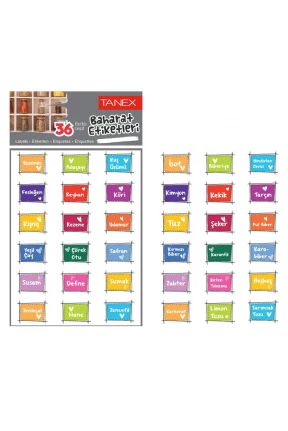 Tanex Baharat Etiketi PP Opak 32x22 mm 