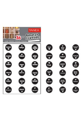 Tanex Baharat Etiketi Şeffaf 25mm