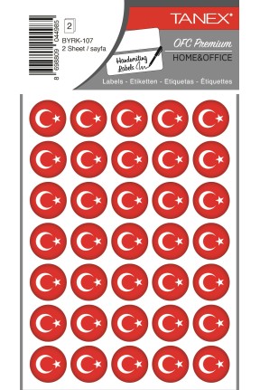 Tanex Byrk-107 Türk Bayrağı 19x19mm 70 Li Paket