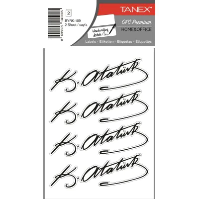 Tanex Byrk-109 Atatürk İmza 100.5x35.5mm 8 Li Paket Tanex Byrk-109 Atatürk İmza 100.5x35.5mm 8 Li Paket