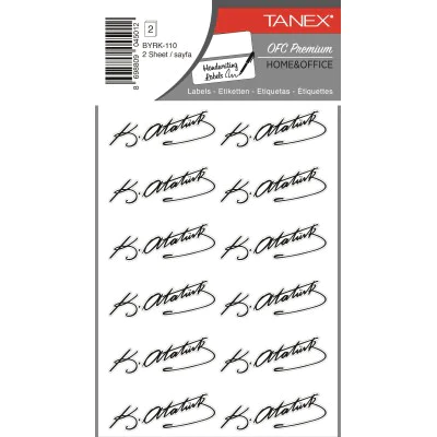 Tanex Byrk-110 Atatürk İmza 49.5x19.5mm 24 Li Paket Tanex Byrk-110 Atatürk İmza 49.5x19.5mm 24 Li Paket