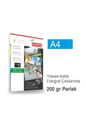 Tanex Fotoğraf Kağıdı A4 200 gr 210 mm x 297 mm 25 Sayfa Tanex Fotoğraf Kağıdı A4 200 gr 210 mm x 297 mm 25 Sayfa