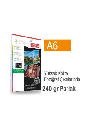 Tanex Fotoğraf Kağıdı A6 240 gr 100 mm x 150 mm 50 Sayfa