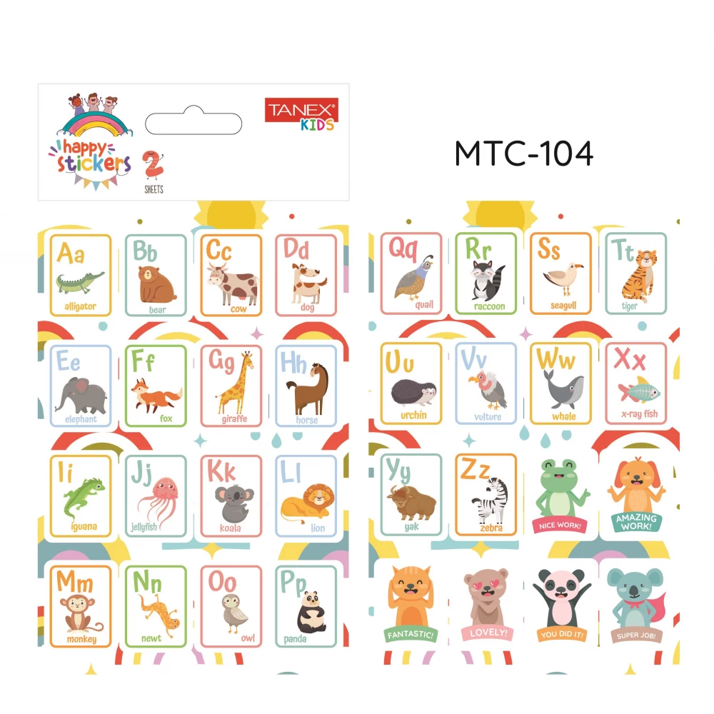 Tanex Mtc-104 Öğretici İlkokul Harf Etiketi