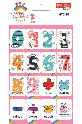 Tanex Mtc-111 Öğretici İlkokul Rakam Etiketi Tanex Mtc-111 Öğretici İlkokul Rakam Etiketi