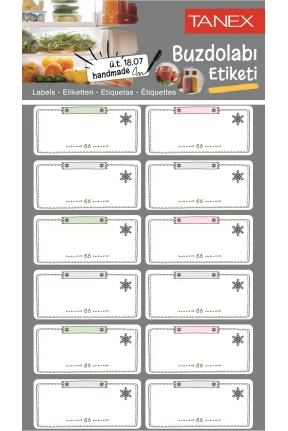 Tanex Mtc-401 Buzdolabı Etiketi 2 Li Paket