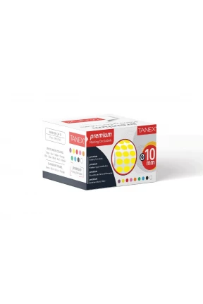 Tanex Nokta Etiket 10 mm 5000 Adet Floresan Sarı