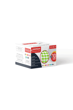 Tanex Nokta Etiket 10 mm 5000 Adet Floresan Yeşil