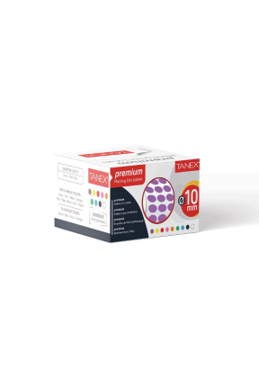 Tanex Nokta Etiket 10 mm 5000 Adet Mor