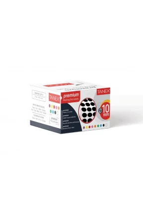 Tanex Nokta Etiket 10 mm 5000 Adet Siyah