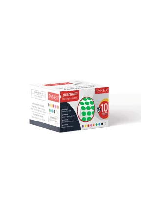 Tanex Nokta Etiket 10 mm 5000 Adet Yeşil