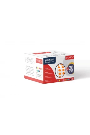 Tanex Nokta Etiket 20 mm 2500 Adet Floresan Turuncu