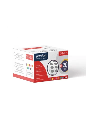 Tanex Nokta Etiket 20 mm 2500 Adet Gri