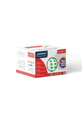 Tanex Nokta Etiket 20 mm 2500 Adet Yeşil